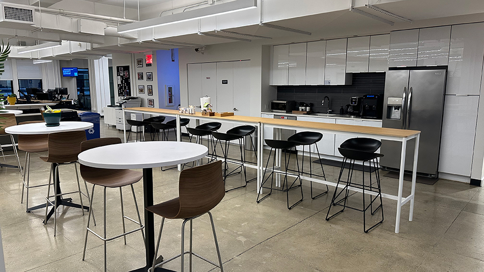 Kitchen and eating area at 45 W 45th Street New York